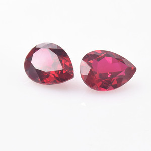ROOMY 5A Hot Sell Loose Teardrop <strong>Ruby</strong> Pear Cut Synthetic <strong>Ruby</strong> Gems for <strong>Ruby</strong> Jewelry Set - Product Image 1