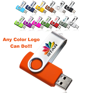 แฟลชไดรฟ์ USB แบบหมุนได้ขนาดเล็ก3.0โลโก้ความจุ2GB ถึง1TB หน่วยความจำอุปกรณ์จัดเก็บปากกา USB - Product Image 1