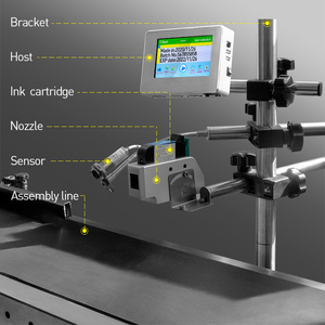 Online Automatic Inkjet Printer Production Date Carton Bottle Conveyor Belt Small <strong>Coding</strong> Machine High Speed Inkjet Printing 220v