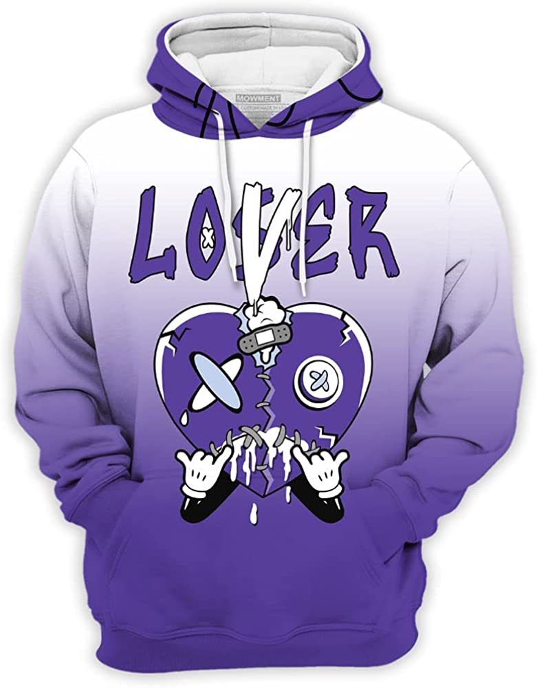 16 Sudadera con capucha de concordia llorando con corazón de goteo de amante perdedor