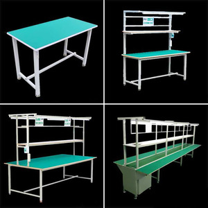 Banco de trabajo de embalaje antiestático personalizado, mesa de trabajo de inspección de línea de montaje de taller de fábrica - Product Image 6
