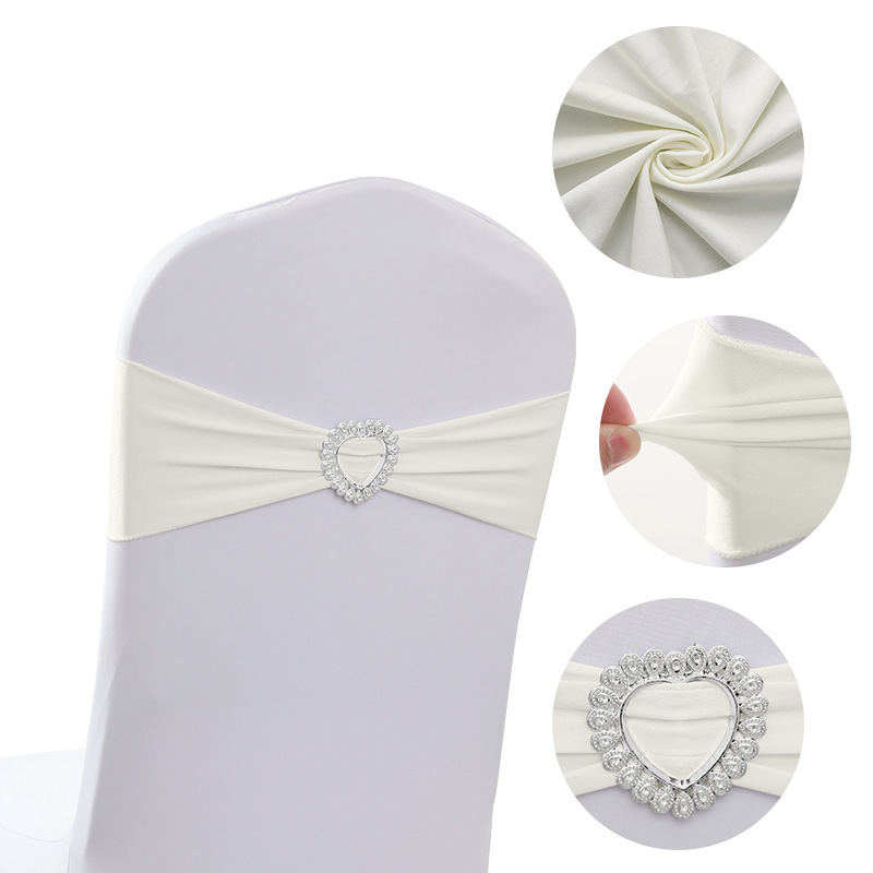 Bague-overlock en forme de coeur blanc ivoire 14cm35cm