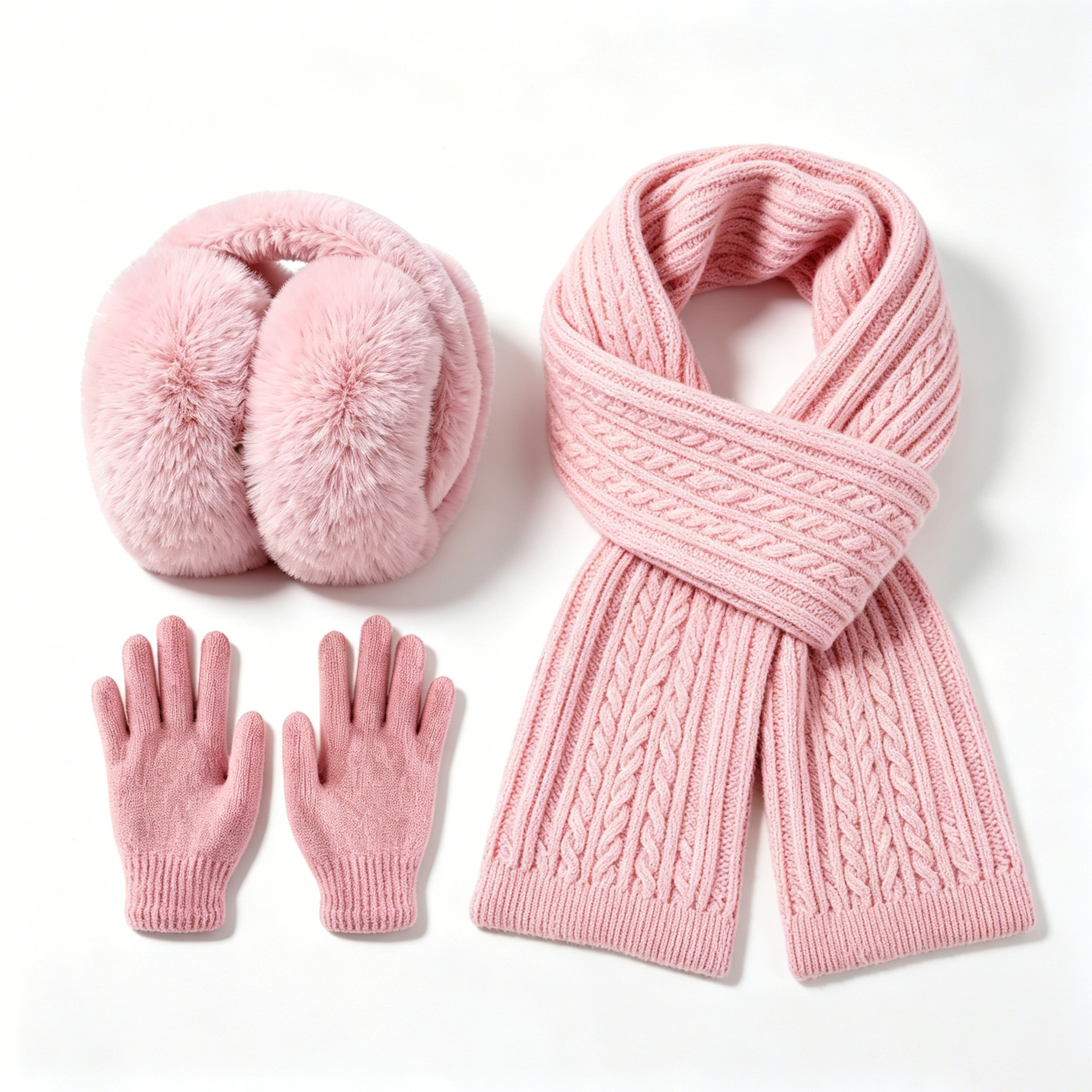 Ensemble de 3 coussinets d'oreille - rose clair