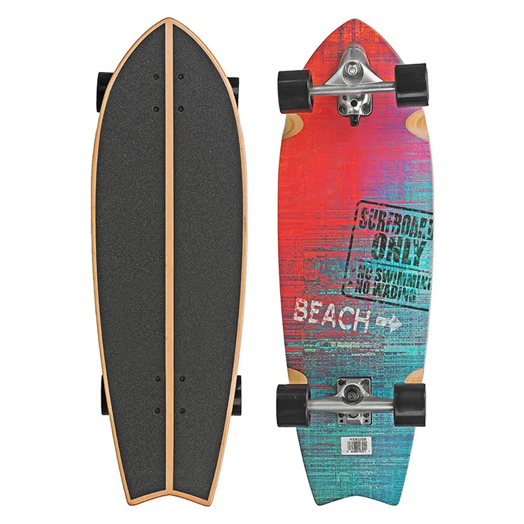 7 Nordeste Ply Canadian Maple Skate Surf Terra 1 Dobras Bambu 32 polegadas Balanço Cruiser Surf Skate para Adulto Atacado