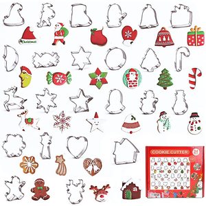 24 cái thép không gỉ Biscuit bánh khuôn giáng sinh <span class=keywords><strong>Cookie</strong></span> máy cắt cho Baking kỳ nghỉ trẻ em <span class=keywords><strong>Cookie</strong></span> <span class=keywords><strong>cutter</strong></span> Set cho Giáng sinh - Product Image 1