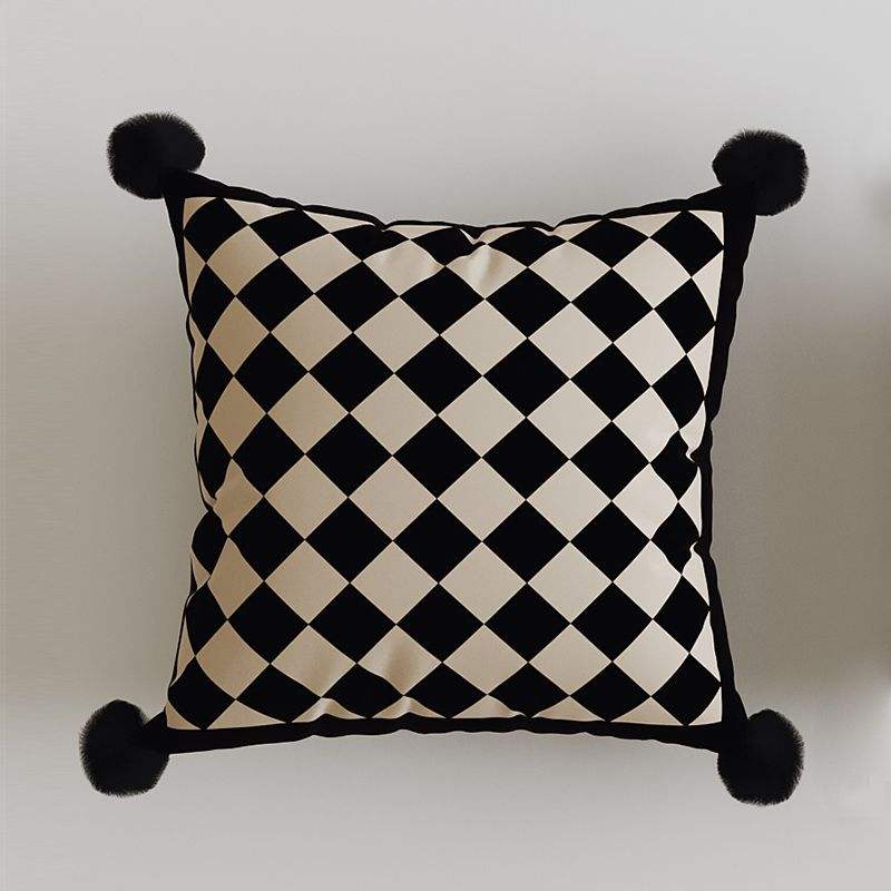 สี่เหลี่ยมขนมเปียกปูนสีขาวดำ