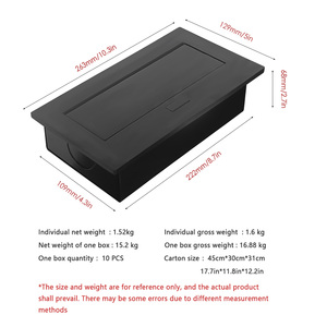 Enchufe de oficina integrado de escritorio de mesa de 3 salidas estándar universal 1U1C emergente con diseño oculto de red SDK - Product Image 2