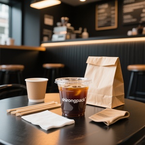 定制印花宠物一次性塑料杯，带盖和吸管 -- 用于泡茶、果汁的环保透明冷饮容器