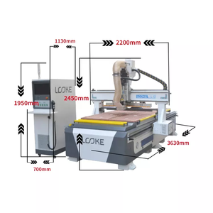Enrutador Cnc para tallado de madera, enrutador Cnc 4x8 1325 1331 Atc, enrutador de madera de 4 ejes con rotativo para madera 3D Mdf, Metal plástico - Product Image 2