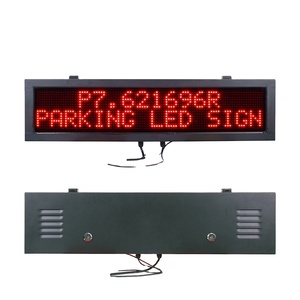 Señales de texto en movimiento LED para estacionamiento, opción de comunicación TCP IP RS485 RS232 P7.62 16x96, Color rojo, venta al por mayor - Product Image 1
