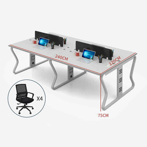 现代模块化办公隔间工作站可转换木制家具，供2 4 6 8人家庭办公使用 - Product Image 5