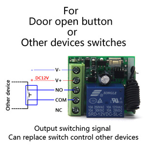HF-Sender 433 MHz Fernbedienungen mit drahtlosem Fernbedienung schalter DC 12V 1CH Relais Empfänger modul - Product Image 3