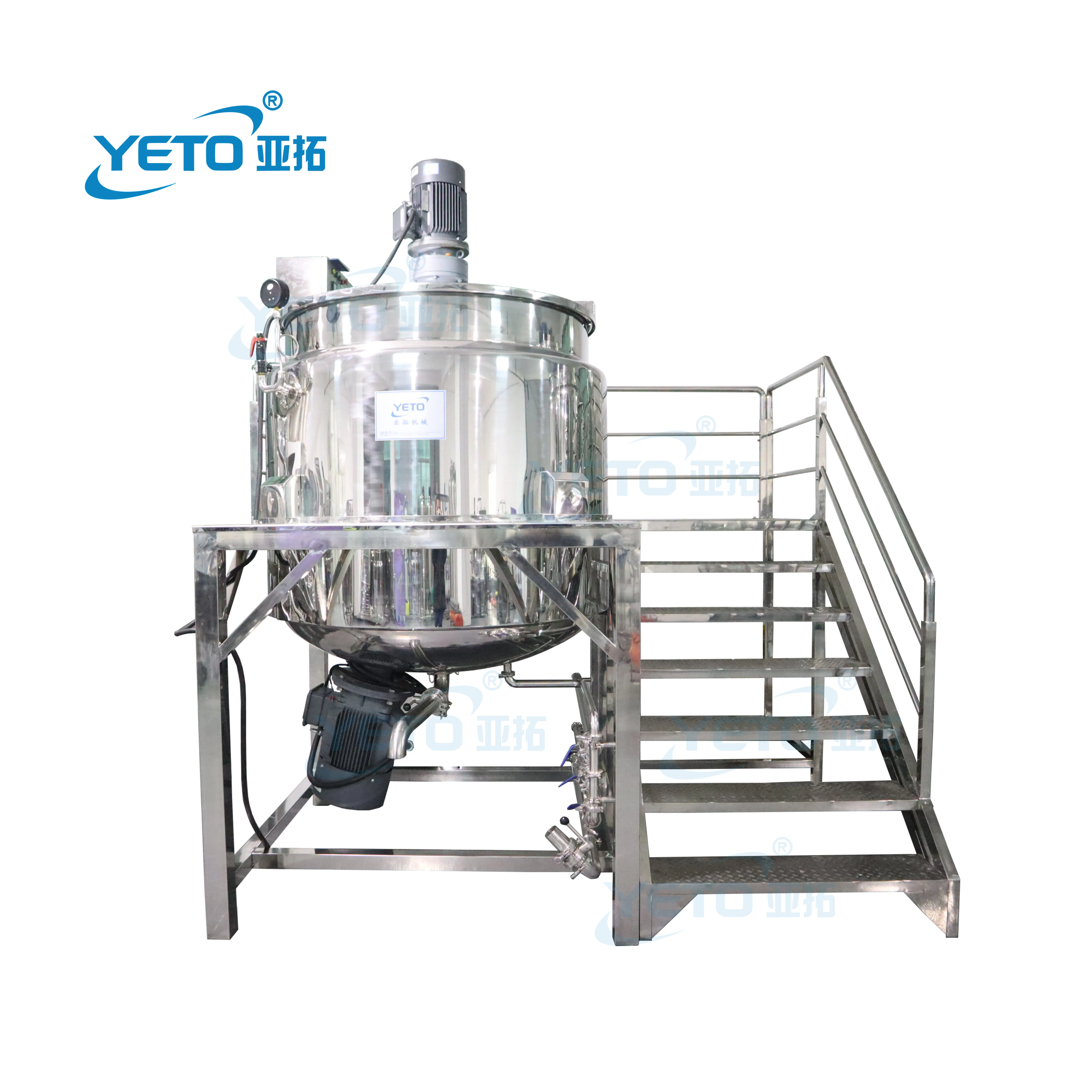 YETO 1000L mélangeur d'émulsifiant chimique industriel shampooing lotion liquides savon détergent liquide de lavage des mains faisant la machine