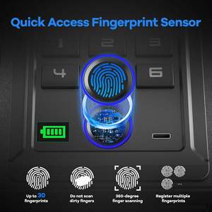 ปืนเลื่อนแบบไบโอเมตริกซ์ปลอดภัยสำหรับปืนพกที่ใช้สำหรับตั้งตอนกลางคืนโต๊ะข้างเตียง - Product Image 5