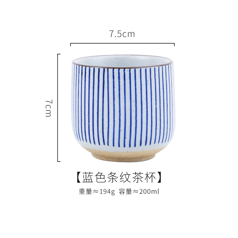 Blue rain tea cup