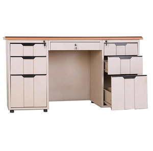 Precio de fábrica Mesa de oficina de metal multifuncional Escritorio de oficina Mesa de escritorio de computadora con cajón