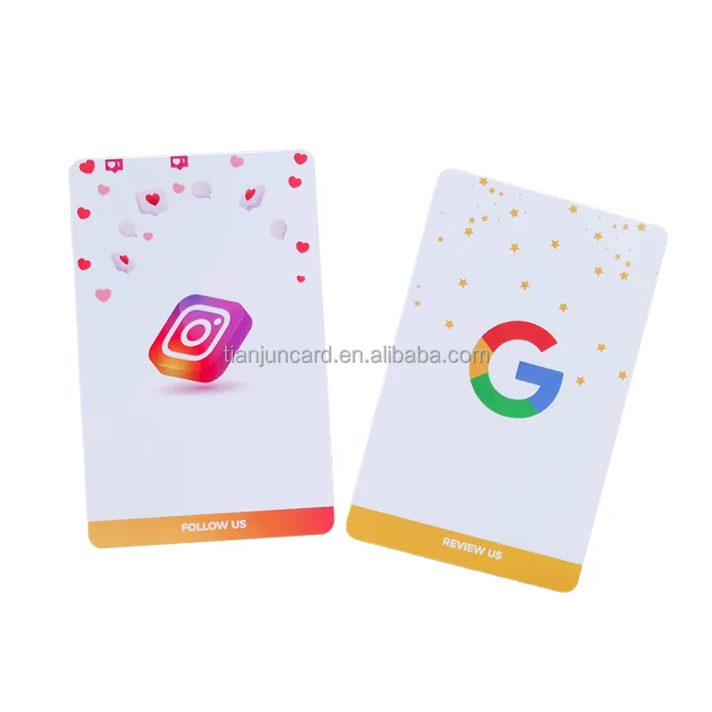 Personnaliser Google Review Card Programmable Variable QR Code 213 13.56Mhz NFC Tap Google NFC Card