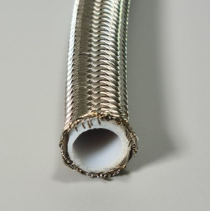 中国工厂重型壁I.d 1/4 ''6.4毫米Sus 304钢丝编织特氟龙超高压光滑软管