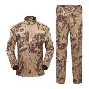 Yüksek kaliteli kum Python kamuflaj Jack ve pantolon eşofman nefes Polyester kumaş açık ceketler üniforma - Product Image 1