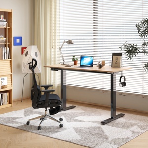 Mesa DE TRABAJO DE ACERO ergonómica de diseño moderno de primera calidad con estantería de almacenamiento para el hogar, dormitorio, oficina o estudio, escritorio de ordenador - Product Image 1