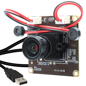 ELP MJPEG 30fps 2592*1944 Cámara USB COMS IMX335 2 uds micrófonos Mini PCB módulo integrado para escaneo de quiosco de cajero automático Robot