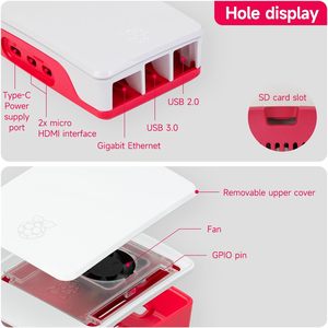 Offizielles Schutzhülle aktiver Kühlventilator-Kit verspiegelte Speicherkarte Netzwerkkabel Zubehör Raspberry Pi 5 Stromversorgungskits - Product Image 3