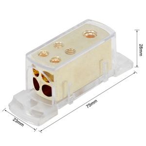 電源ケーブルバッテリー端子スプリッター分配ブロック0Ga入力4X4Ga出力分配ブロック - Product Image 2