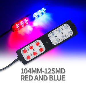 ไฟ LED 18ดวง DC12V/24โวลต์12 LED 18ดวงไฟกระพริบสีแดงและสีน้ำเงินไฟสัญญาณเตือนรถบรรทุกและรถจักรยานยนต์ - Product Image 2