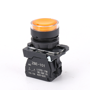 XB5 <strong>Push</strong> <strong>Button</strong> 22mm Led Momentary <strong>Push</strong> <strong>Button</strong> <strong>Switch</strong> with Lamp 1NO Round Flat Head Plastic <strong>Spring</strong> <strong>Return</strong> <strong>Push</strong> <strong>Button</strong> <strong>Switches</strong> - Product Image 4