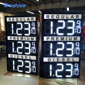 Modulo numeri digitali di colore bianco da 12 pollici display a led a 7 segmenti per segni di prezzo dell'olio led gas price sign telecomando