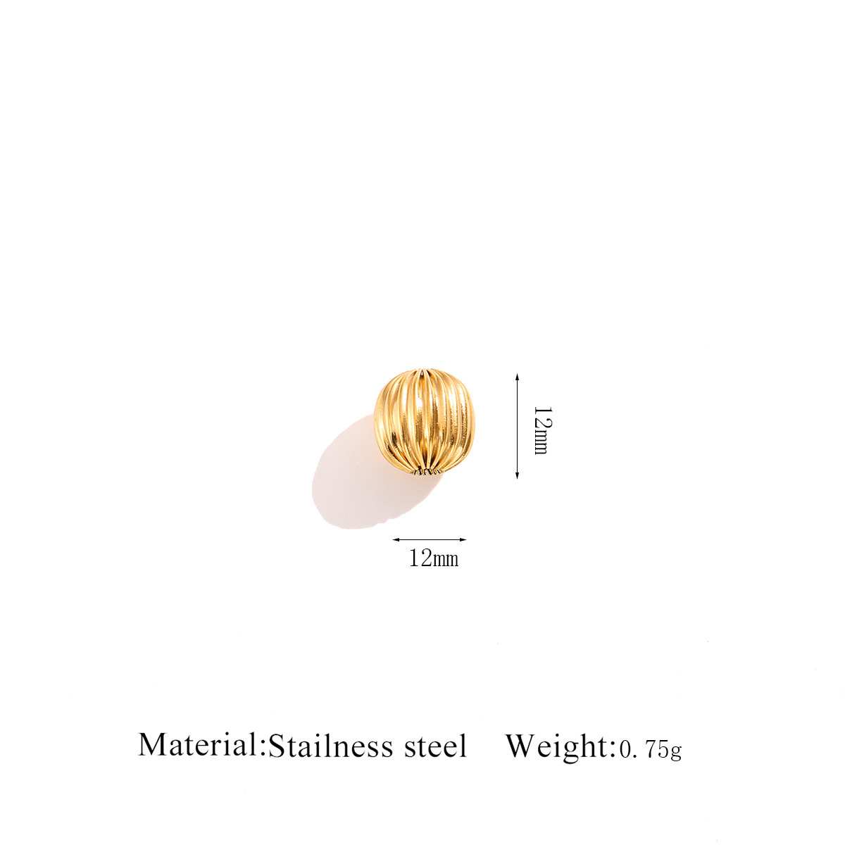 gold Watermelon bead inner diameter: 3mm