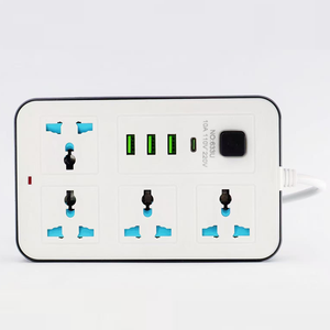 Nuevo producto Enchufe de extensión de explosión 4Way 3USB 1 Tipo-c Toma de corriente eléctrica Toma de corriente USB de 1,5 metros de largo - Product Image 2