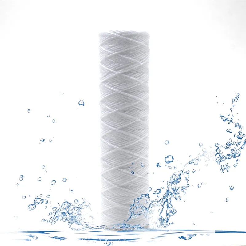 Endüstriyel PP iplik bükülmüş tel polipropilen yara içme suyu arıtma için su filtresi kartuşu çekirdek membran bileşeni