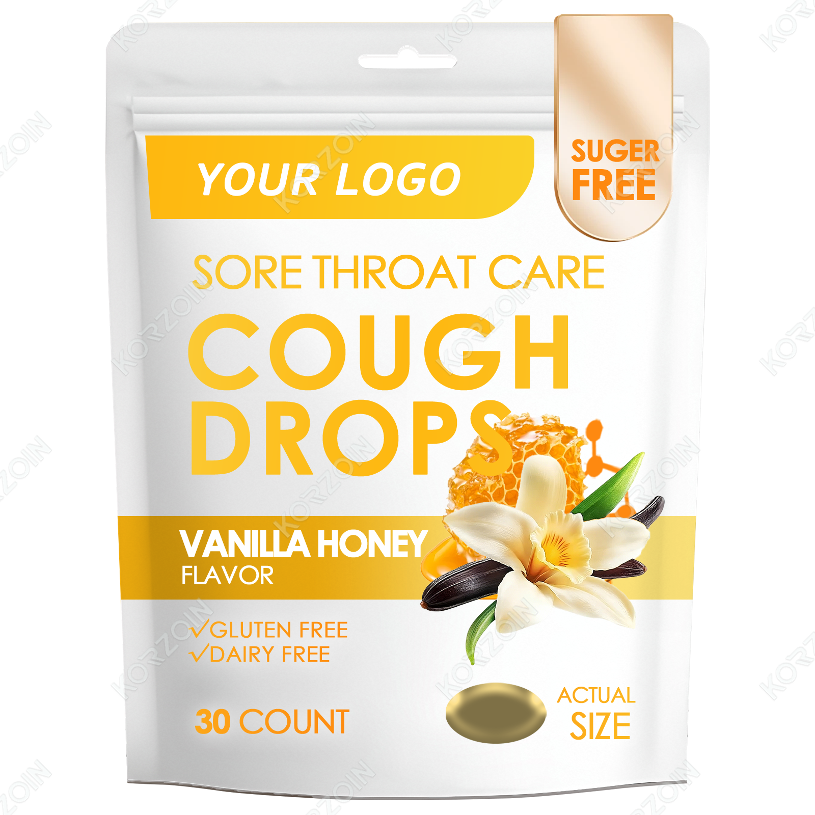 #05 OEM/ODM VANILLA HONEY SORE THROAT LOZENGE 0 SUGER
