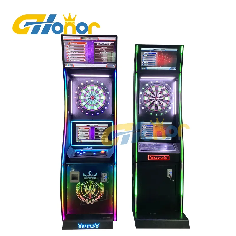 Elektronik sikke işletilen Dart makinesi/kapalı Dart tahtası oyunu/eğlence Darting satılık Arcade oyunu