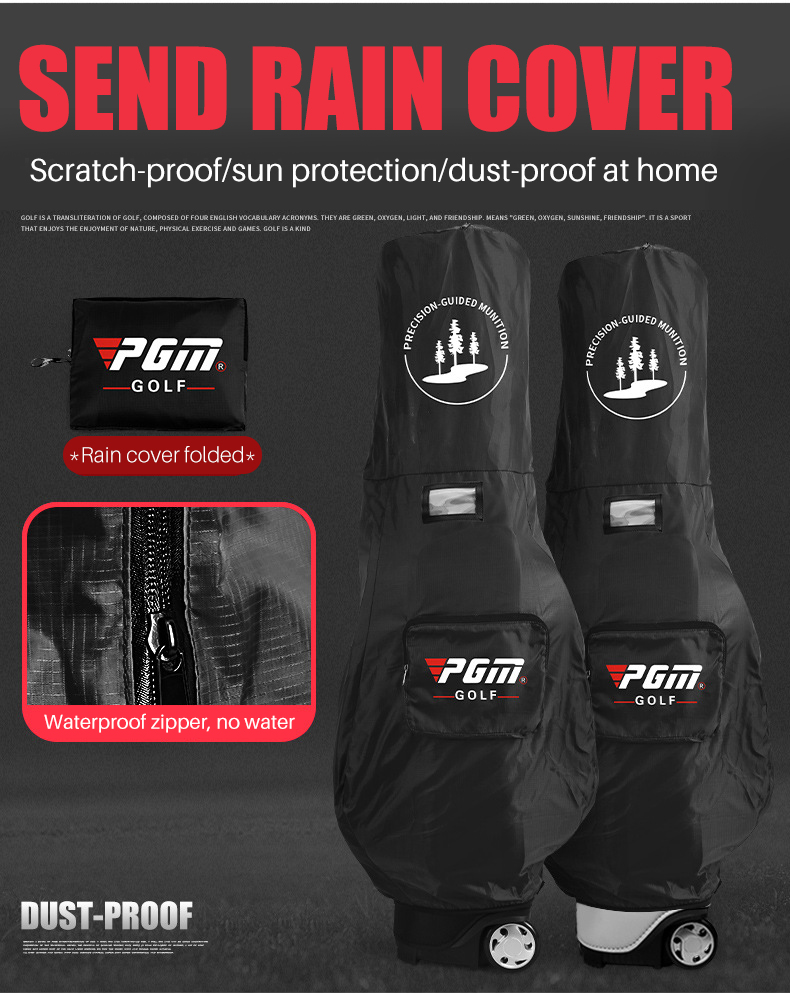 PGM QB054 Retractable golf travel bag waterproof golf bag with wheels企业官网