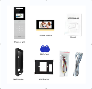 Botón físico 720 HD IP Intercom Multi Apartment Video Intercom System Reconocimiento facial Tuya App Control remoto y monitor - Product Image 3