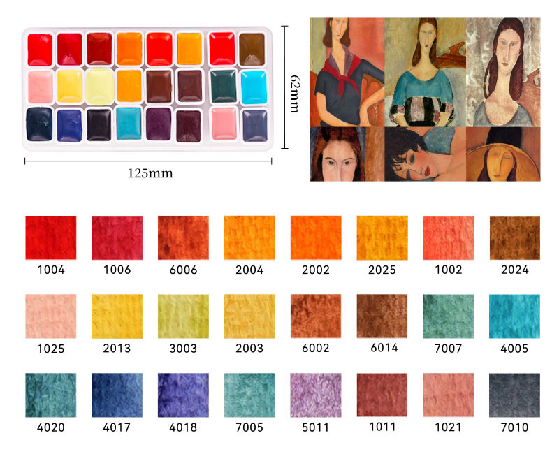 24-color modigliani scheme