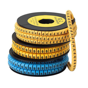 Vòng màu vàng PVC cáp đánh dấu dây số nhận dạng hệ thống dây điện ống máy in cáp điện tay áo - Product Image 5