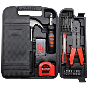 129 pcs 专业塑料盒存储包装家用通用家用维修手工具套装 DIY 工具箱套装 - Product Image 4