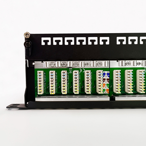 Enmane 0.5U 24 Port 90 Degree <strong>IDC</strong> Ethernet Rack Mount <strong>Patch</strong> <strong>Panel</strong> <strong>With</strong> Dust Cover - Product Image 5