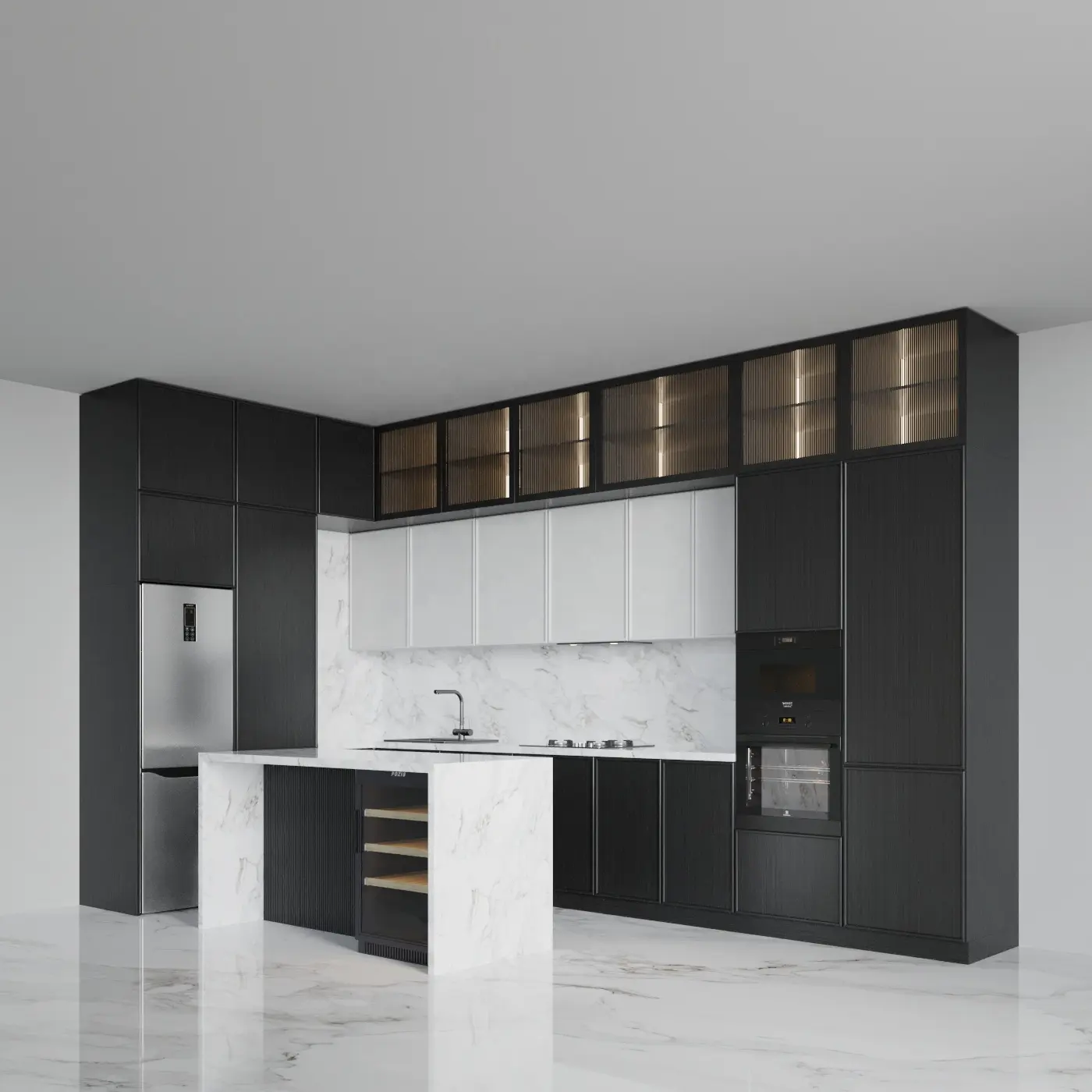 Mueble de Cocina clásico, mueble de almacenamiento grande de diseño moderno, 2023