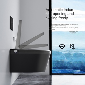 Wall Hung Ceramic Elongated Matt Tankless Floating Intelligent Modern Smart Toilets Colored Bowl Black Toilet <strong>Bidet</strong> - Product Image 3