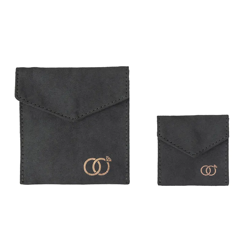 Disesuaikan hadiah kecil perhiasan kantong dengan Logo OEM untuk permukaan kemasan | Berbagai gaya Flip-Top perhiasan tas tersedia
