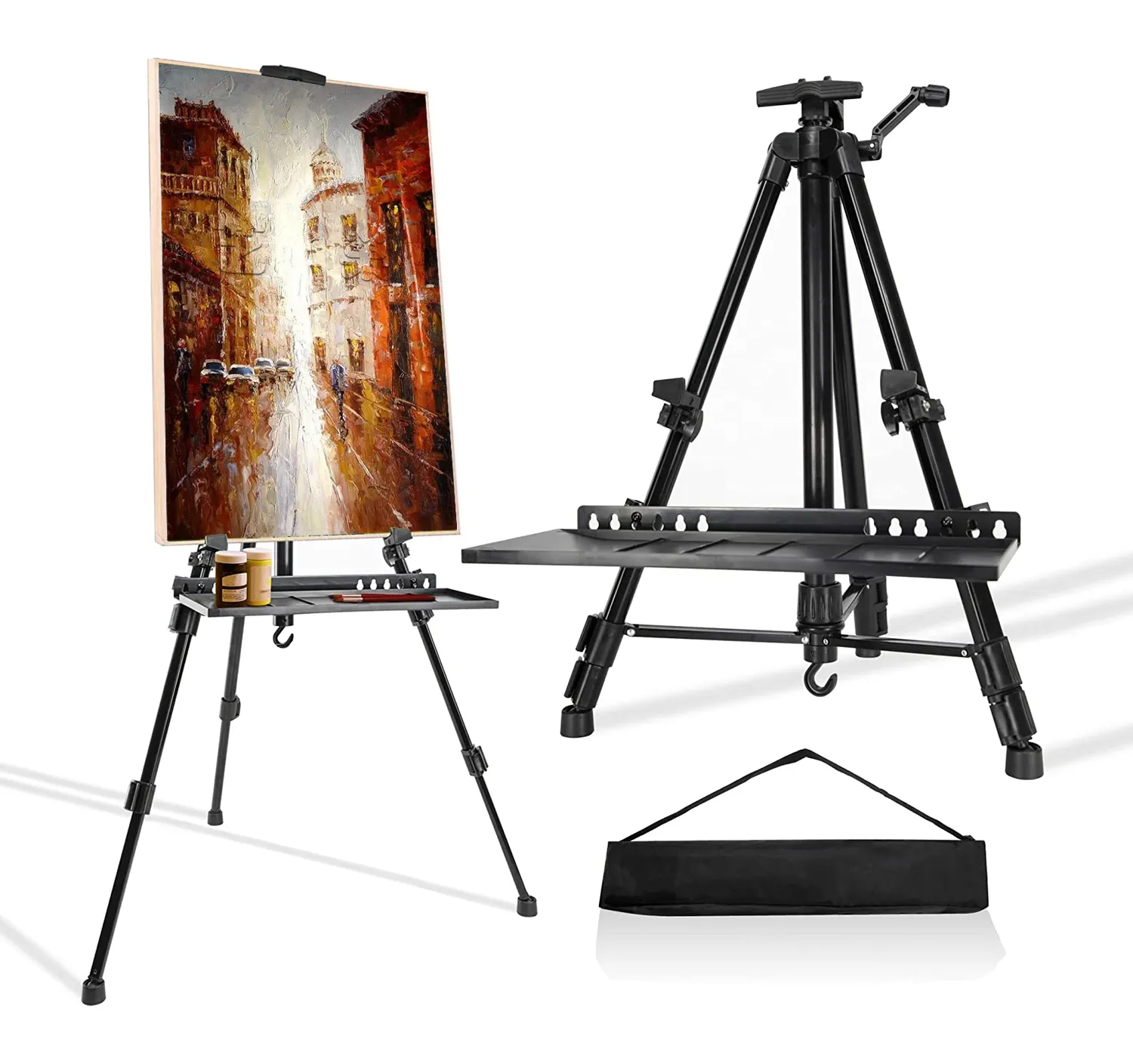 Aluminum Metal Easels for Painting Canvas Adjustable Height Painting and Displaying