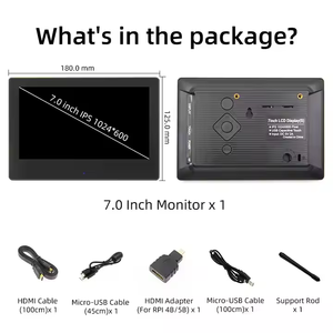 Hot Sale 7 Zoll 1024*600 Raspberry Pi 4b Bedienfeld HD-MI/USB-Schnitts telle Touchscreen LCD-Module Shell Aus gezeichnet für DIY