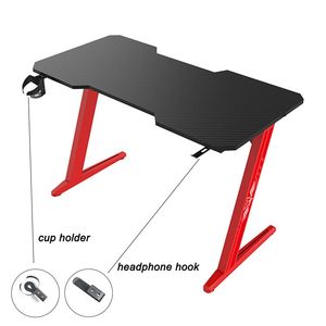 Venta directa de fábrica, mesa de escritorio para juegos de computadora en forma de Z con diferentes tamaños - Product Image 6