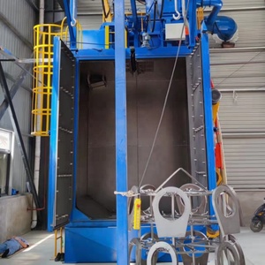 Metal yapısal parçalar yüzey temizliği için Q3720 askı kancası tip kumlama makinesi