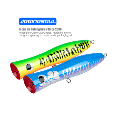 jiggingsoul-wl001-oem 21.9cm120g wooden popper fis
