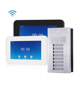 Tuya inteligente intercomunicador de 2 vías sistema de intercomunicación de seguridad de apartamento con cable 8 intercomunicadores de apartamento